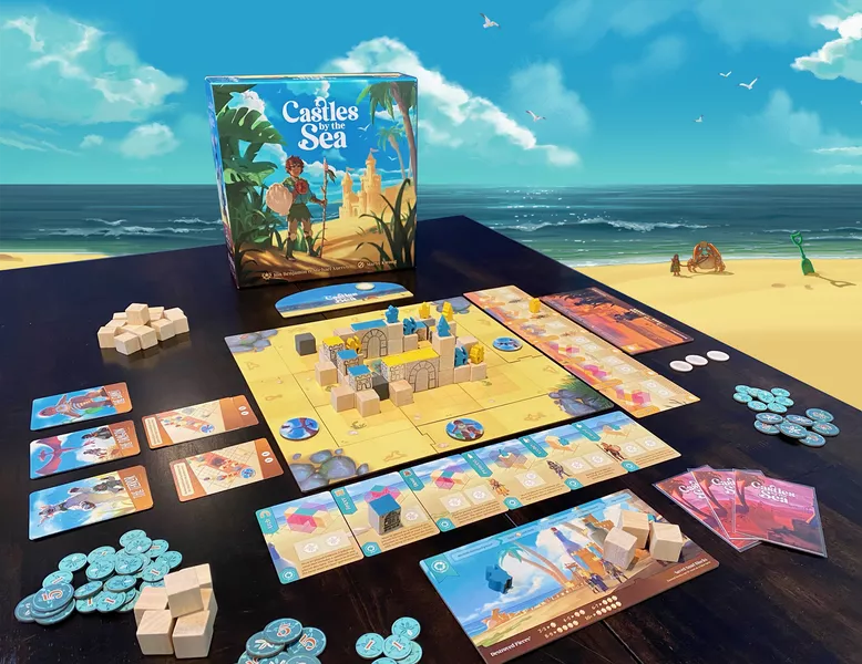 Castles by the Sea + Riptide Expansion + Wooden Upgrade Components