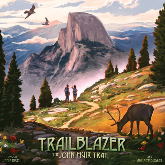 trailblzer The John Muir Trail Boardgame + 1st Player Marker + Hicking Cards Packs