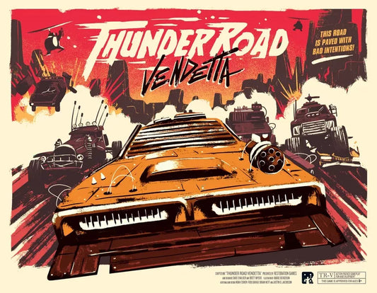 Thunder Road Vendetta Kickstarter mit detail washed minis + extra ammo cards